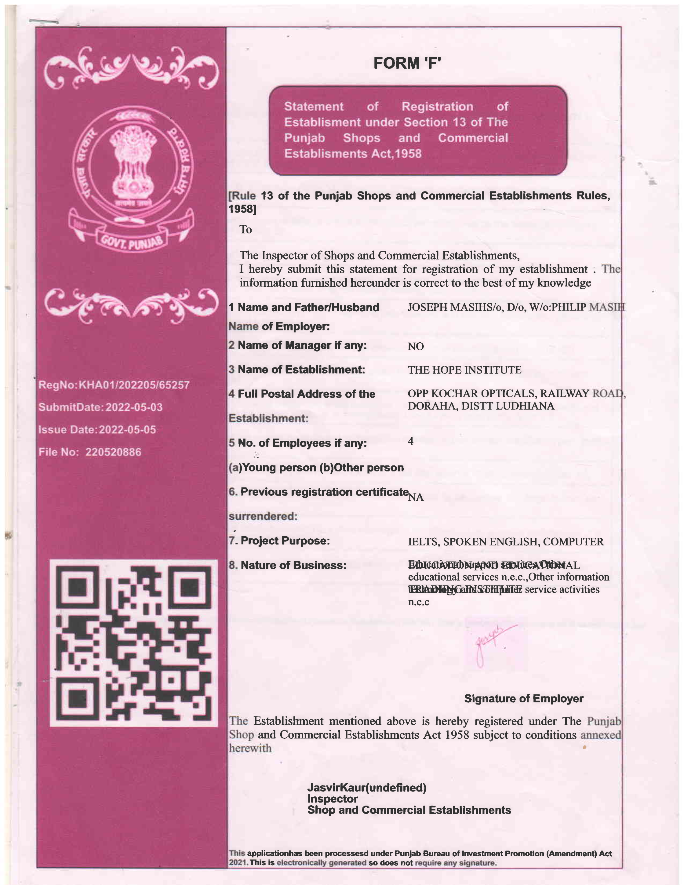 Form‑F Page 1